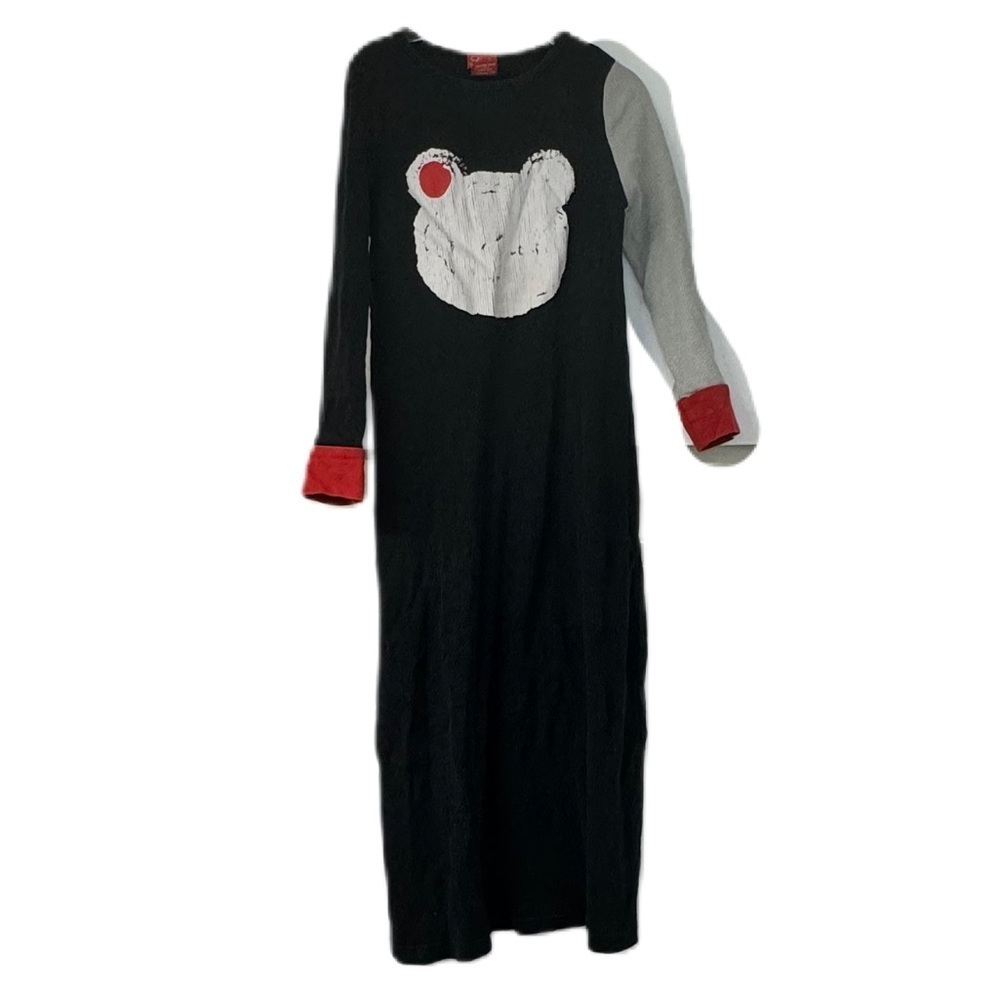 Lulu girls ribbed sz 6 teddy colorblock black gray red dress cute fun cozy comfy